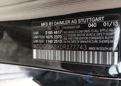 2013 Mercedes-Benz C 300 Luxury 4Matic из США, поврежденный, VIN WDDGF8ABXDR277743